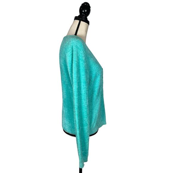 JADE Melody Tam Fuzzy Cardigan Sweater Size: M - Picture 2 of 4